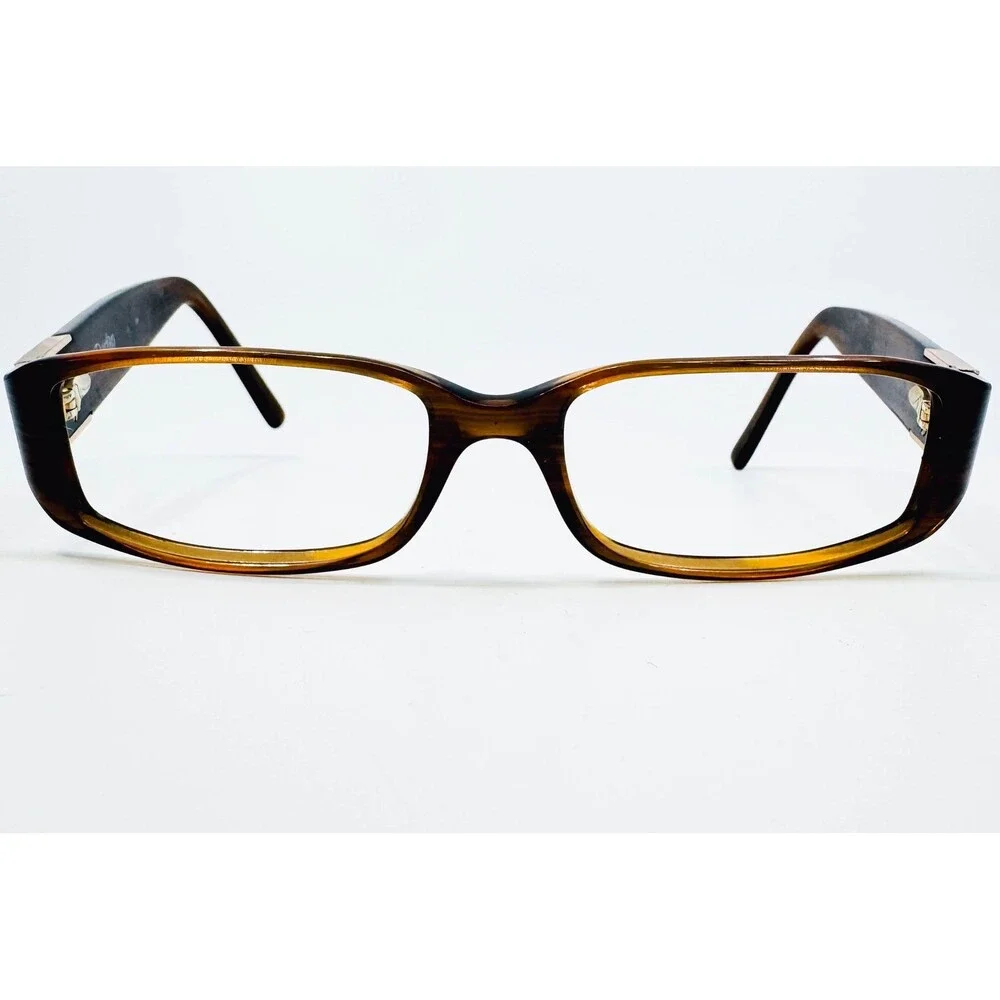 Dereon Eyeglasses Womens Brown Rectangle Frames 53-17-135